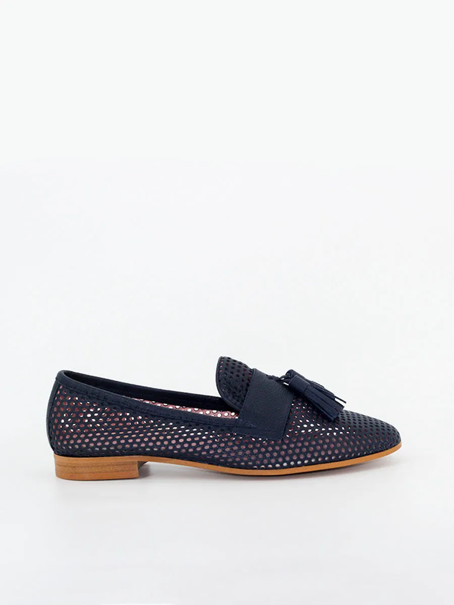 Navy leather moccasins Cassino