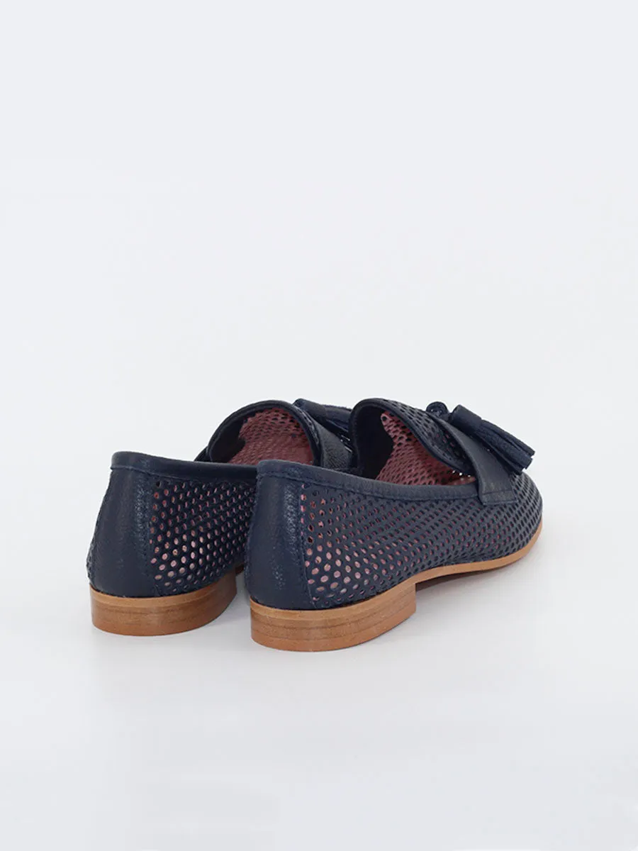 Navy leather moccasins Cassino