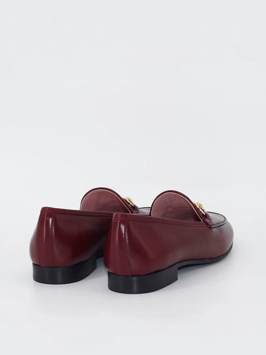 Burgundy leather Genova loafers.