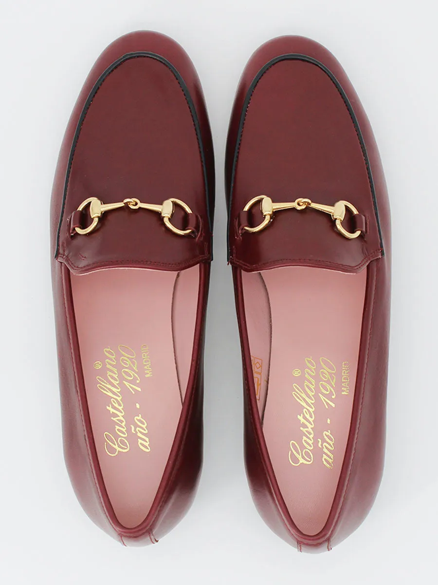 Burgundy leather Genova loafers.