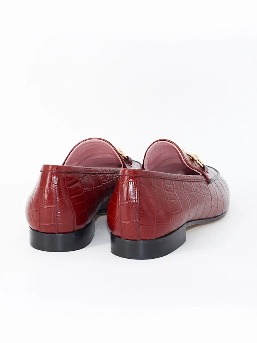 Genova clay colored coconut leather loafers