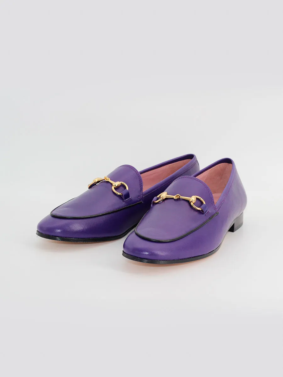 Mocasines Génova piel coy color morado