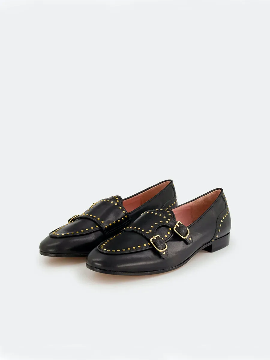 Black studded Stressa loafers