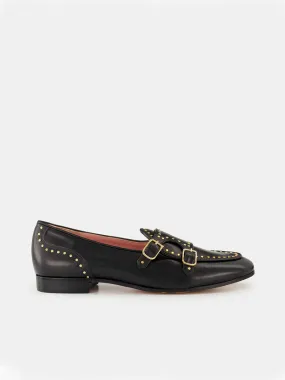 Black studded Stressa loafers