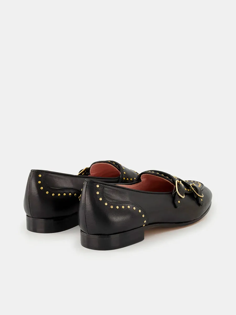 Black studded Stressa loafers