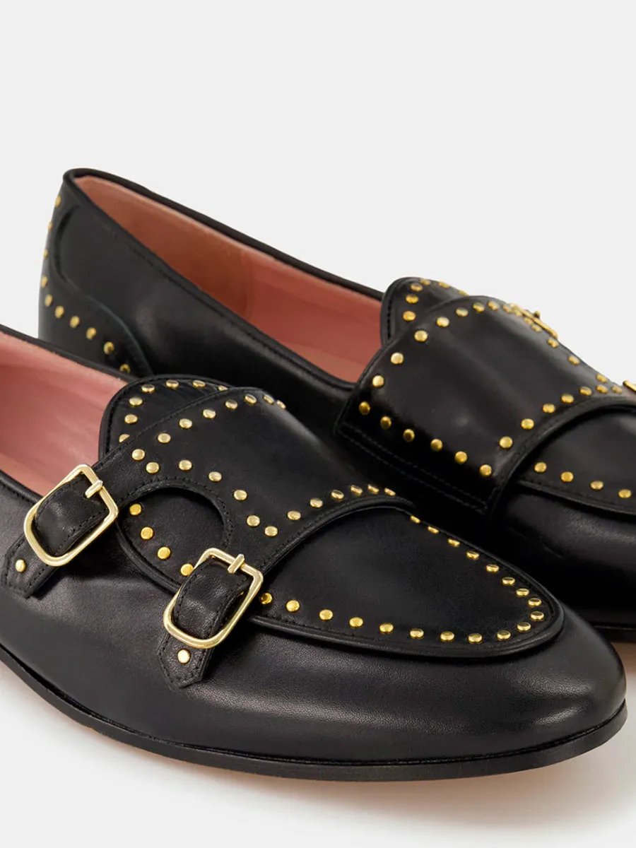 Black studded Stressa loafers