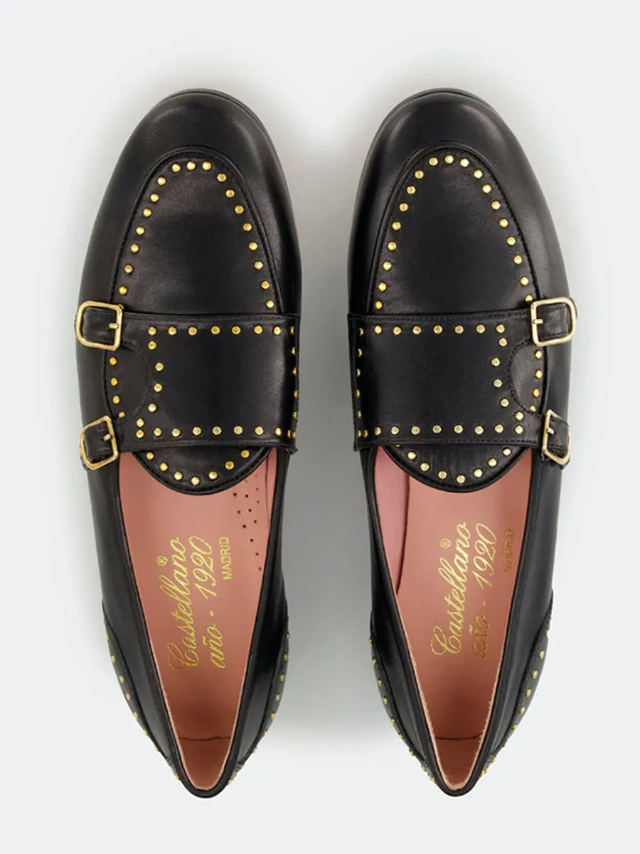 Black studded Stressa loafers