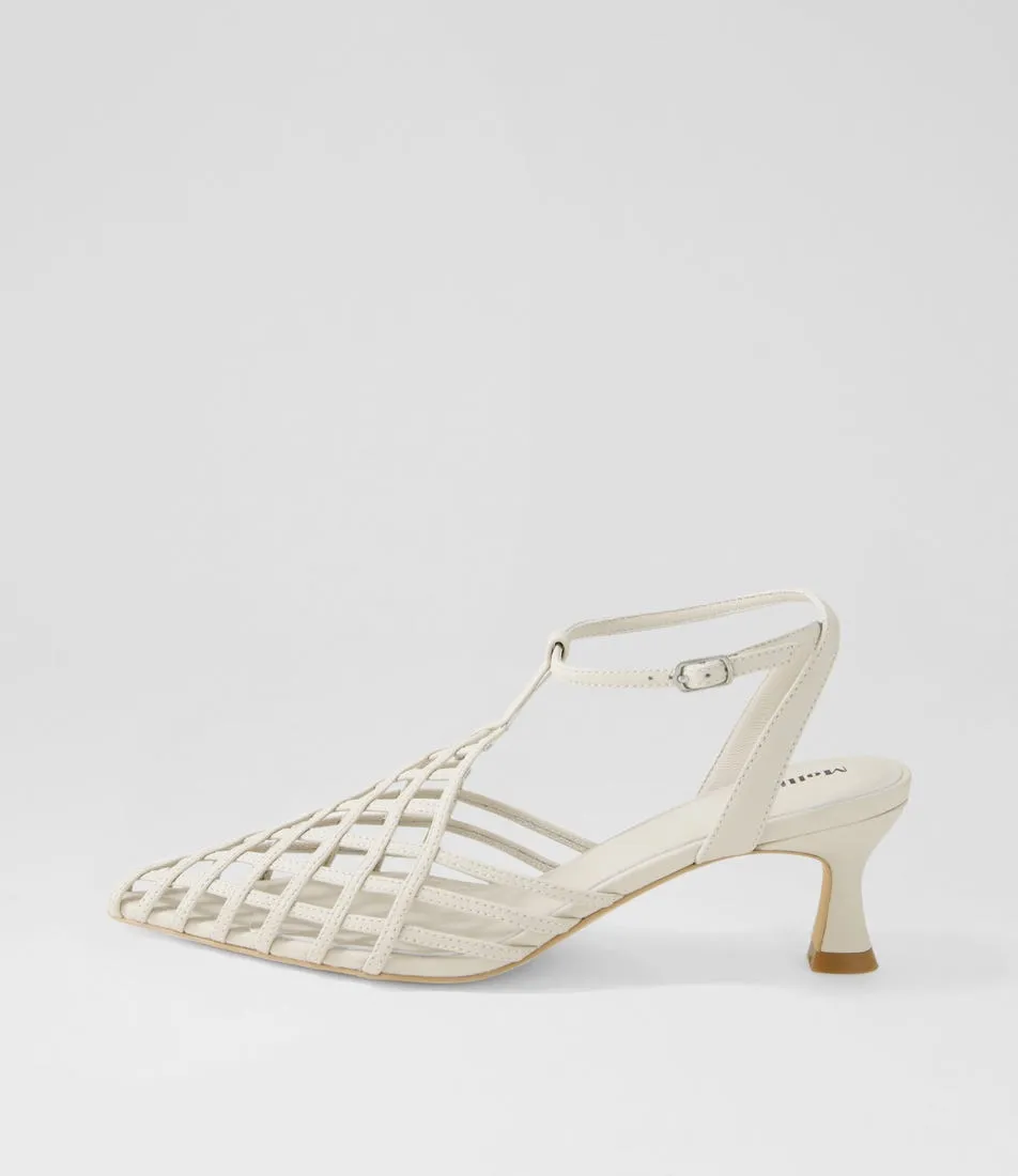 MOLLINI Glee Cream Leather Pump Heels