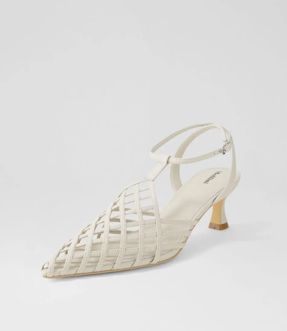 MOLLINI Glee Cream Leather Pump Heels