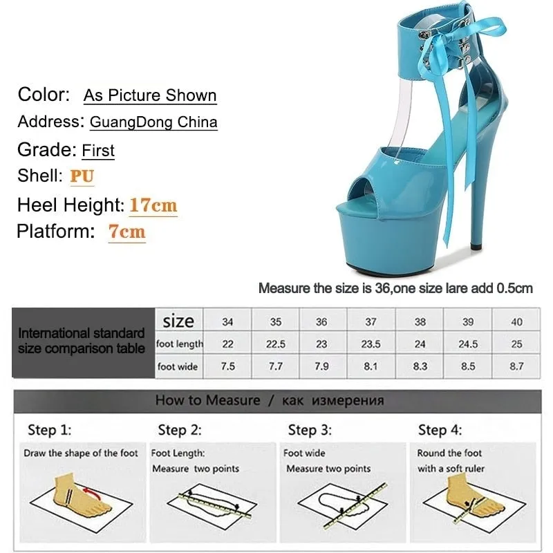 Multicolored Ankle Strap High Heel Open-Toe Summer Sandals for Women