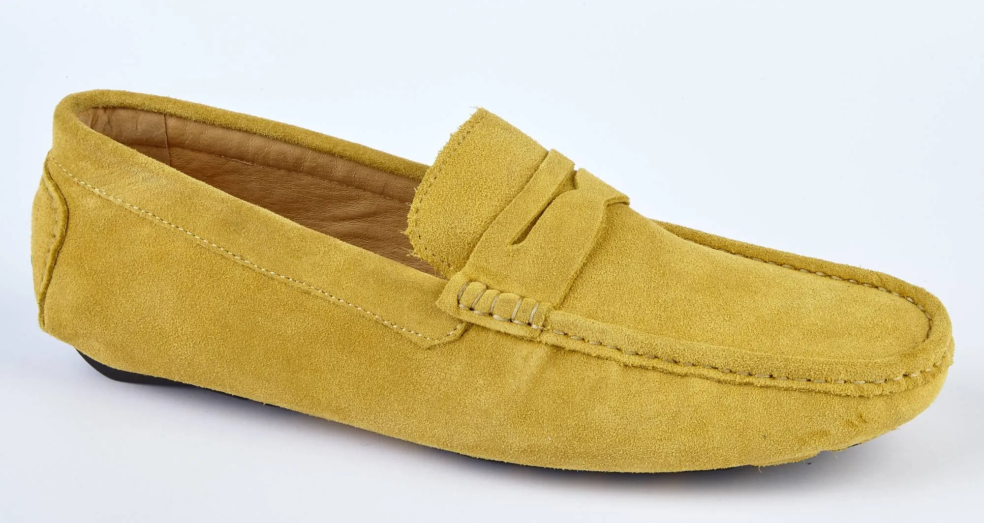 MUSTARD SUEDE DRIVING SHOES