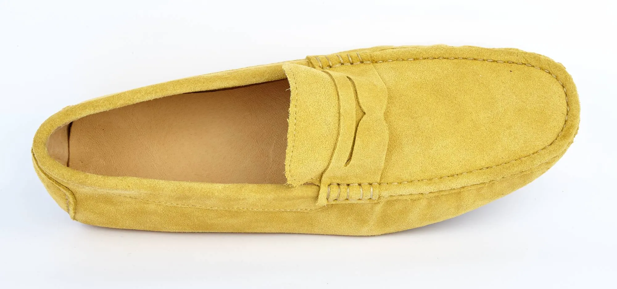 MUSTARD SUEDE DRIVING SHOES