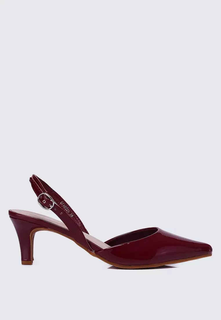 My Ballerine My Ballerine Vicky Comfy Heels In Burgundy