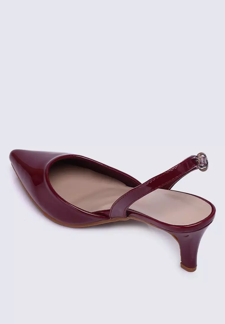 My Ballerine My Ballerine Vicky Comfy Heels In Burgundy