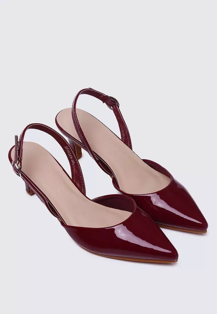 My Ballerine My Ballerine Vicky Comfy Heels In Burgundy