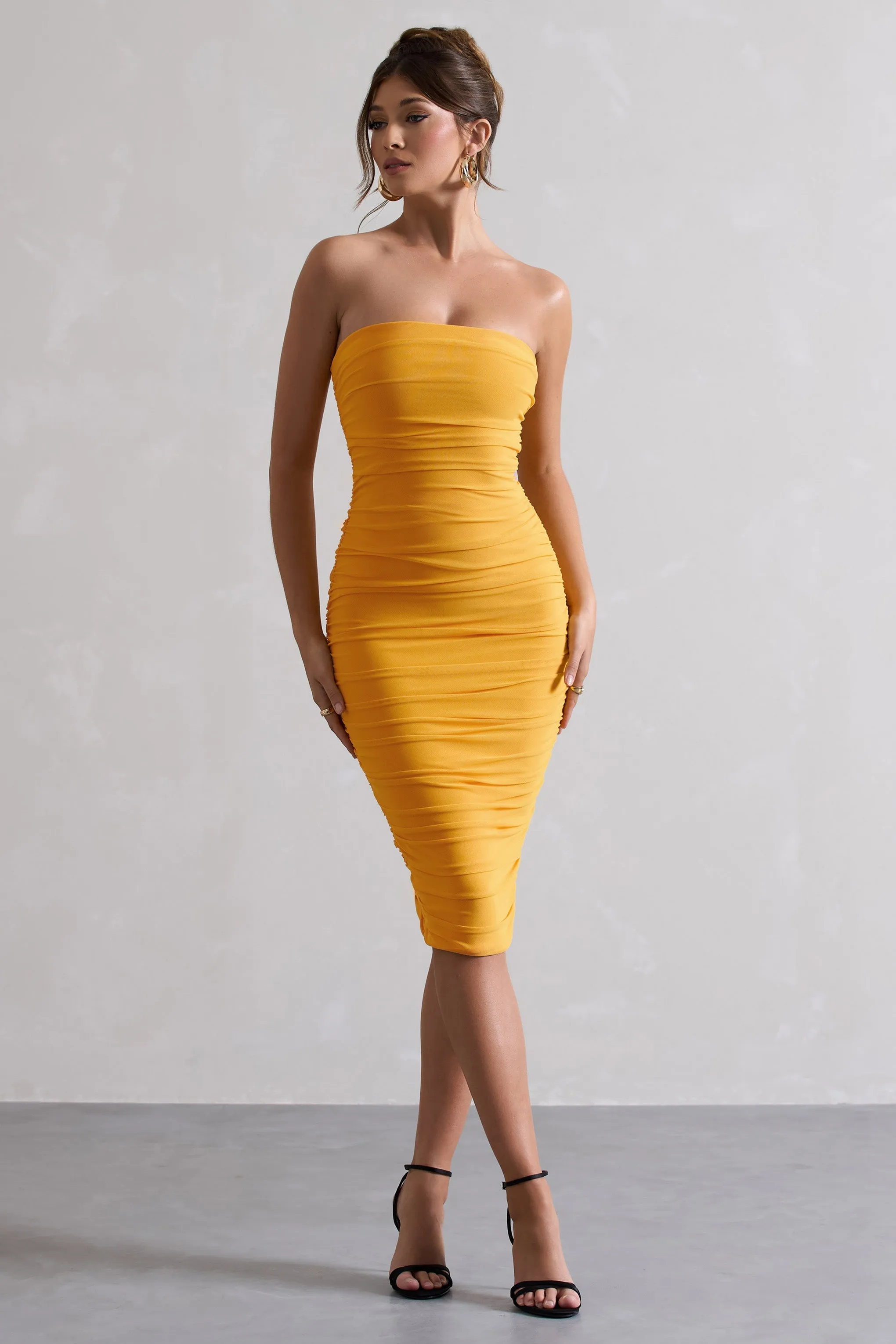 Mango Mesh Midi Dress