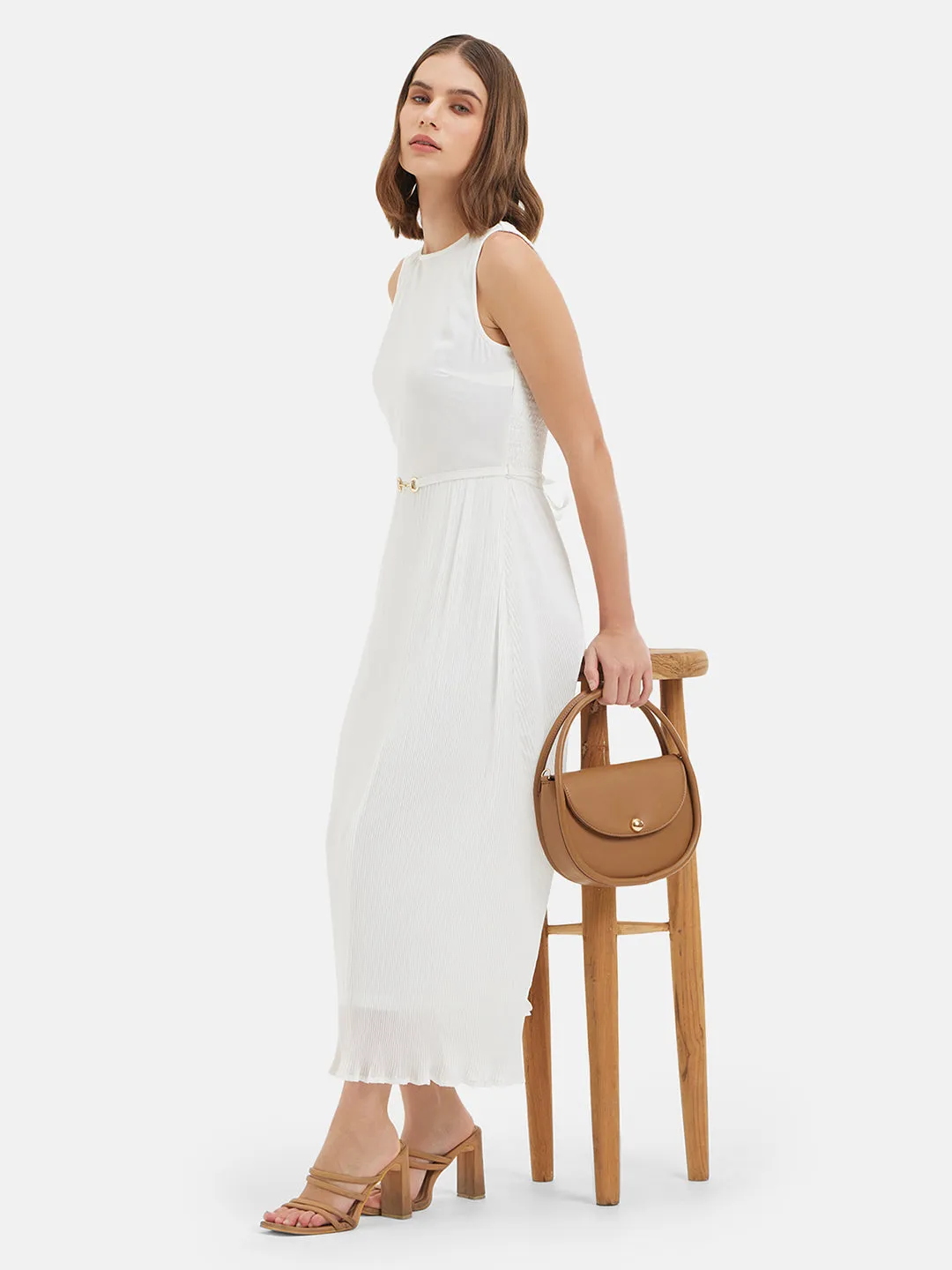 Nadia Dress with Pleats