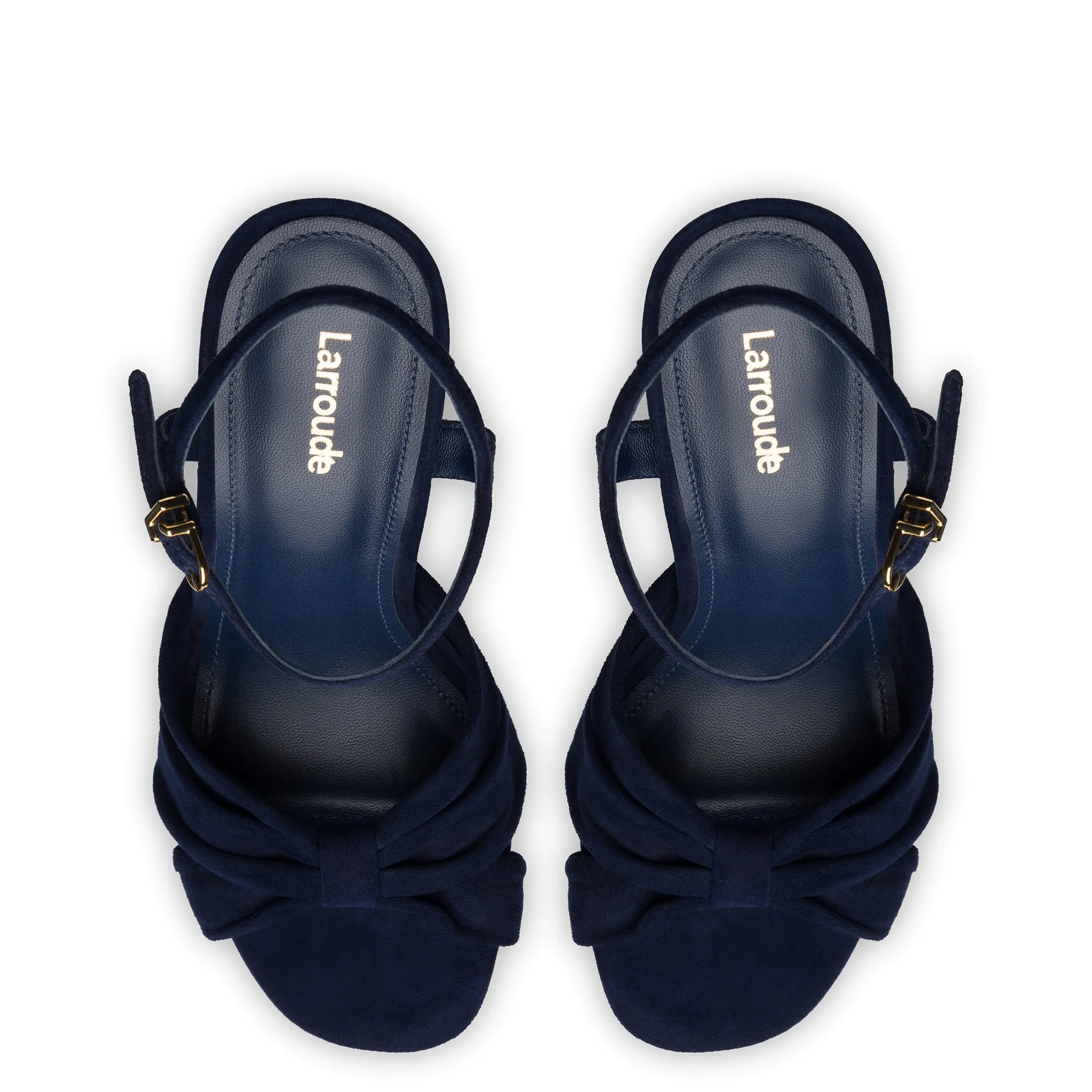 Navy Suede Platform Sandal - Vivienne