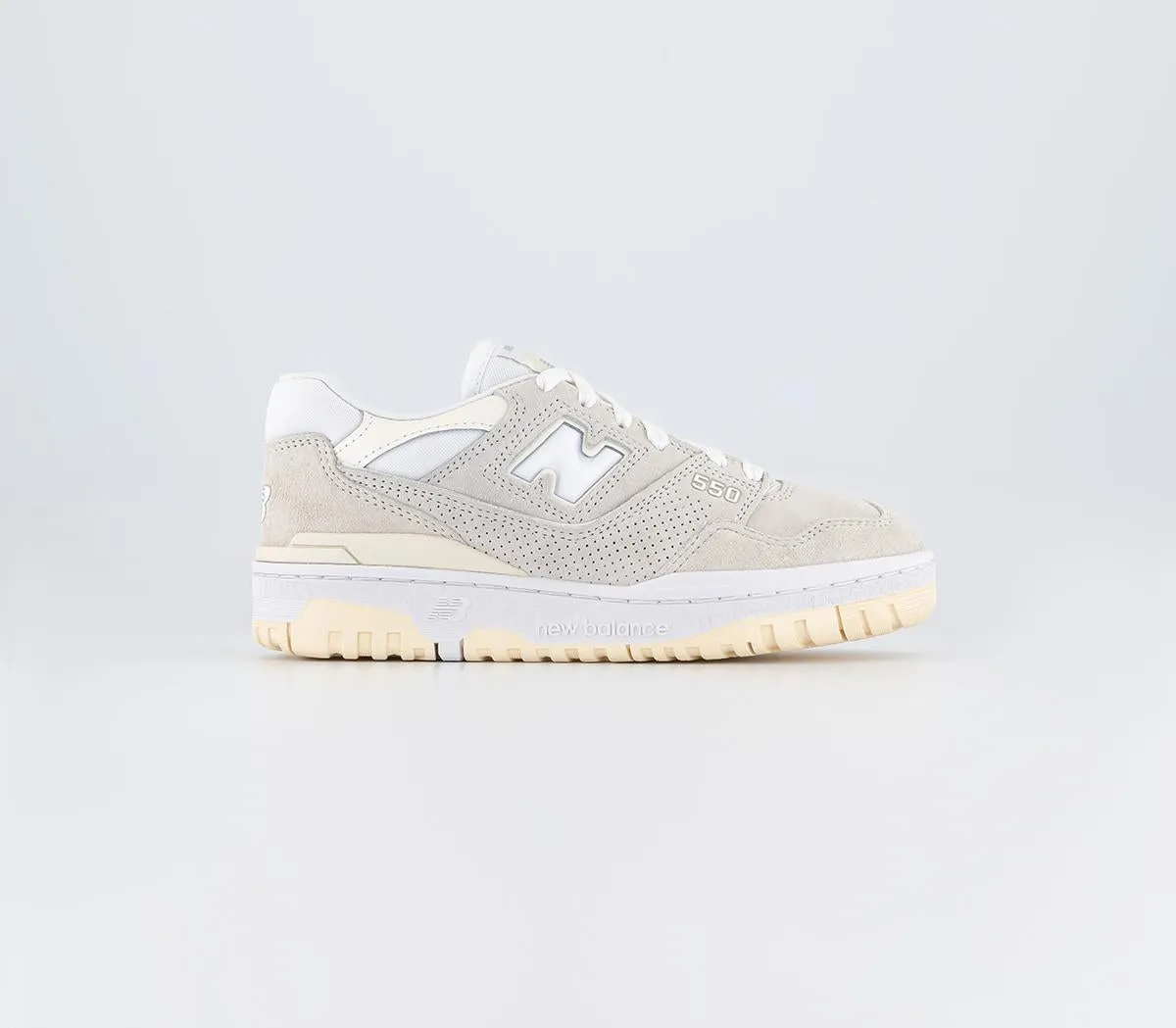 New Balance BB550 White Off White Cream Sneakers