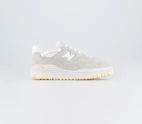 New Balance BB550 White Off White Cream Sneakers