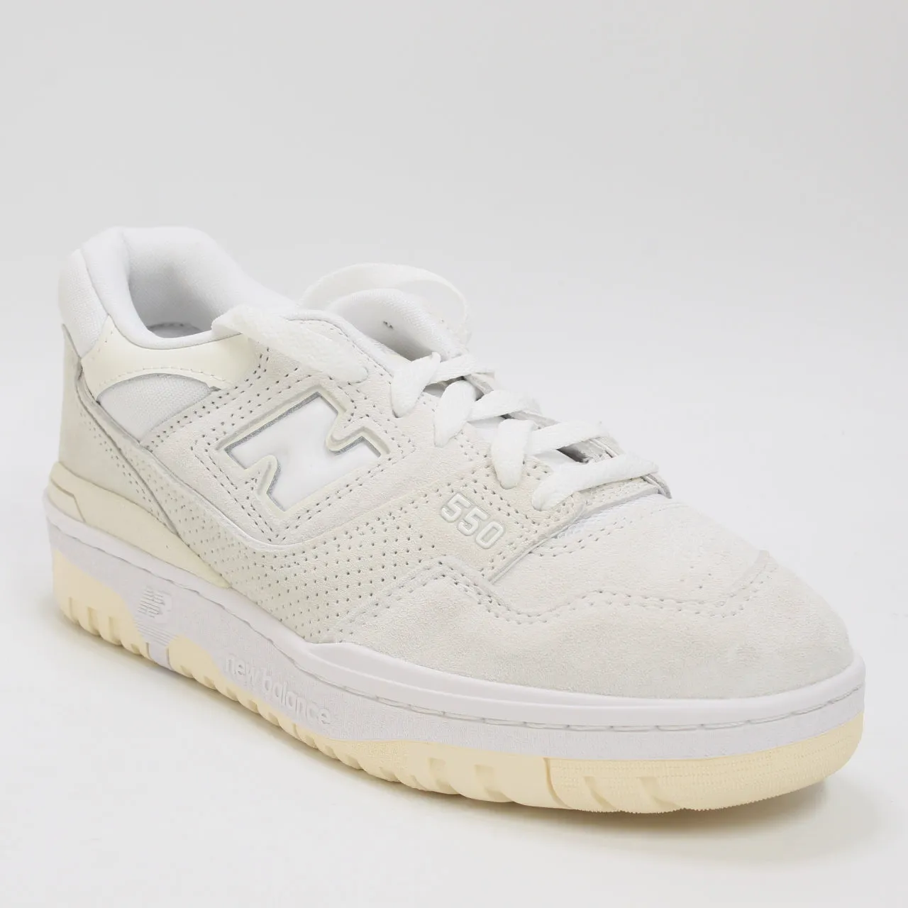 New Balance BB550 White Off White Cream Sneakers