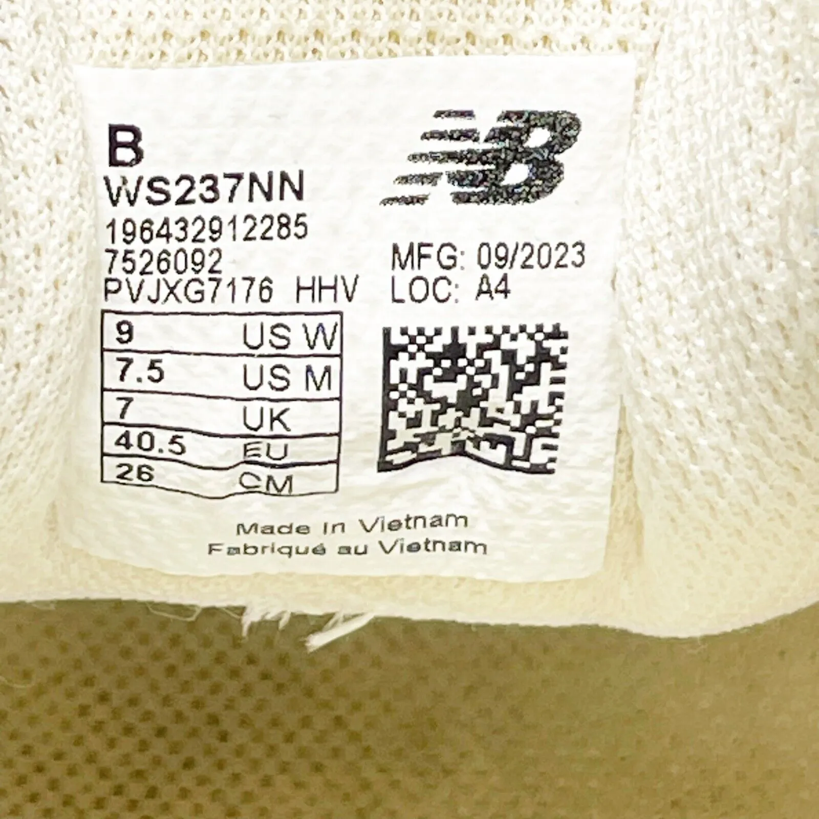 New Balance Unisex 237 WS237NN White Casual Shoes Sneakers Size M 7.5 W 9 B