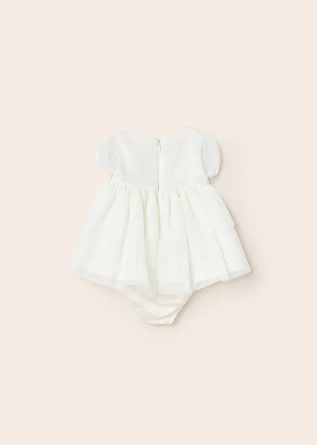 Newborn girl tulle dress - Natural