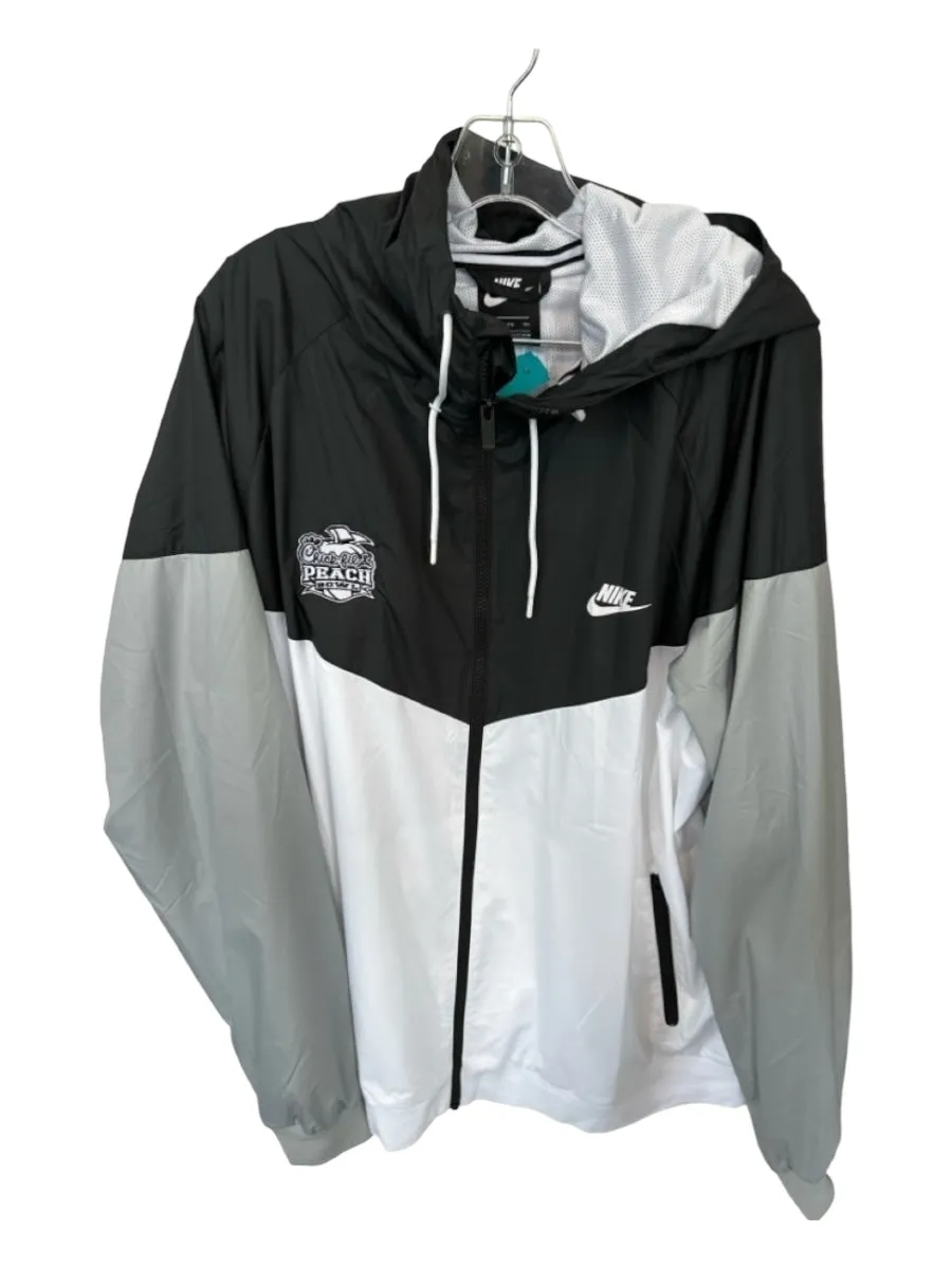 Nike New Size 3XL Black & White Polyester Football Full Zip hood Men's Jacket