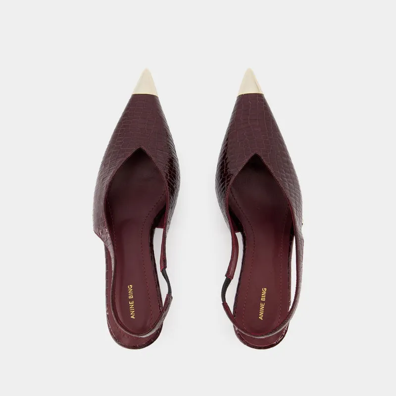 Nina Pumps - ANINE BING - Calfskin - Burgundy