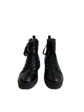 Nine West Black Combat Boots Size 7.5