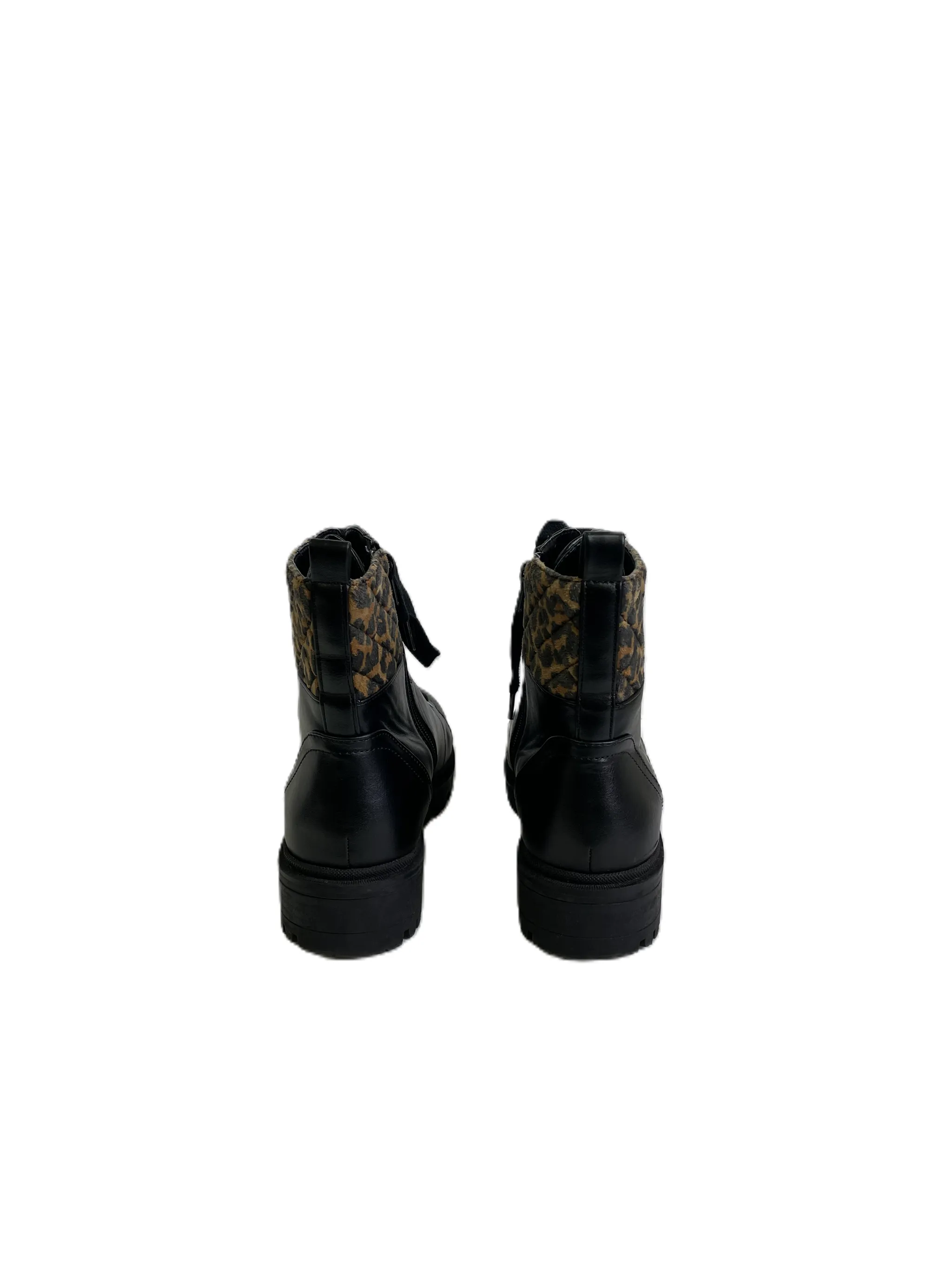 Nine West Black Combat Boots Size 7.5