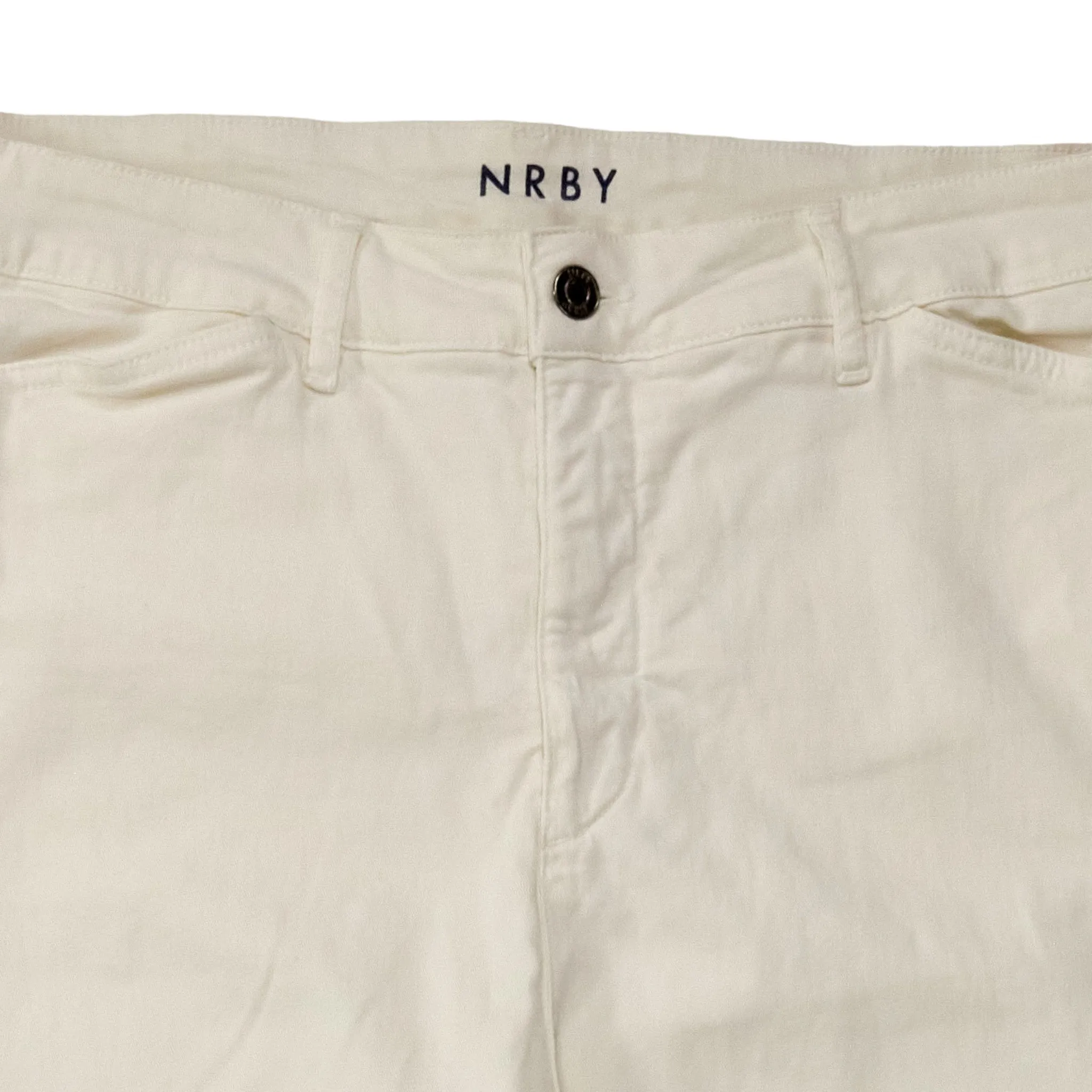 NRBY White Wide Cropped Jeans