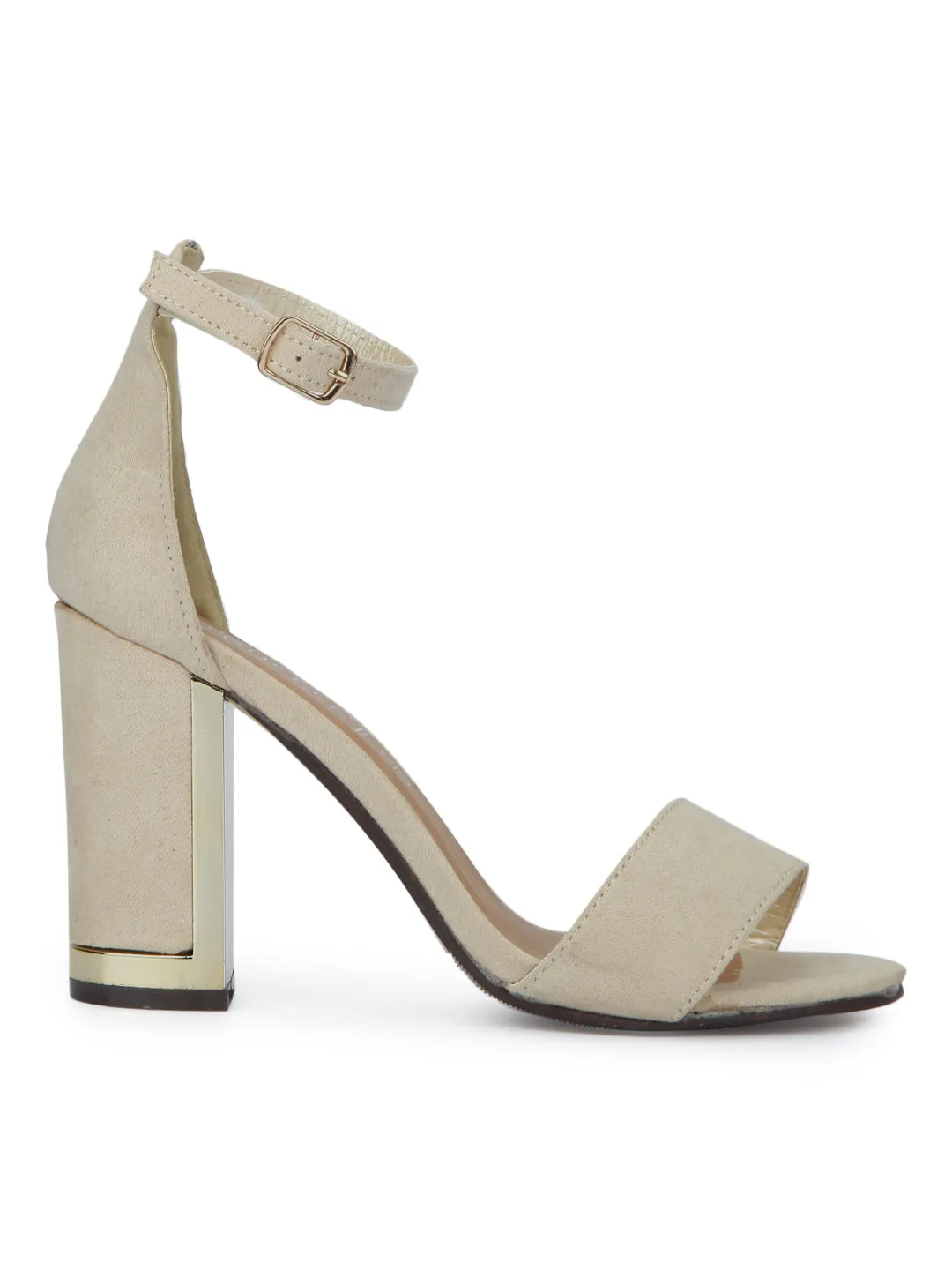 Nude Micro Double Colored Perspex Block Heels