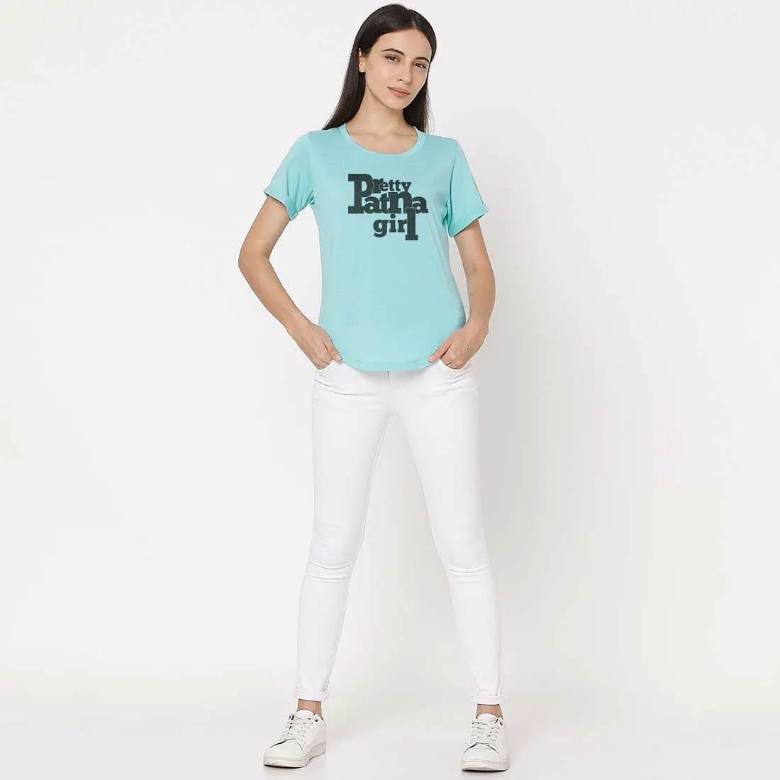 Nutcase Tshirts Women Trendy Your City Themed Tees for Girls Hometown Tshirt Tops - Pretty Patna Girl