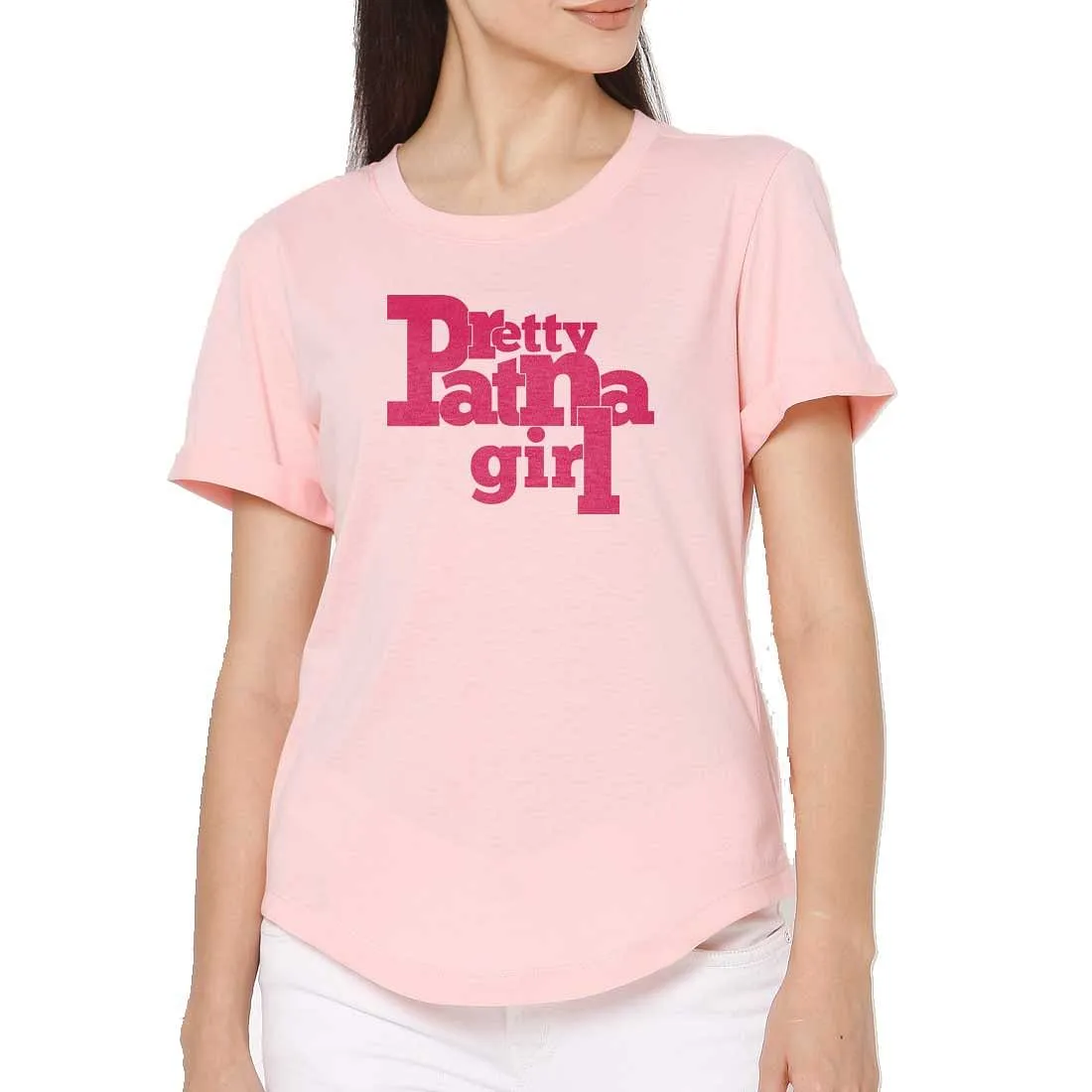 Nutcase Tshirts Women Trendy Your City Themed Tees for Girls Hometown Tshirt Tops - Pretty Patna Girl