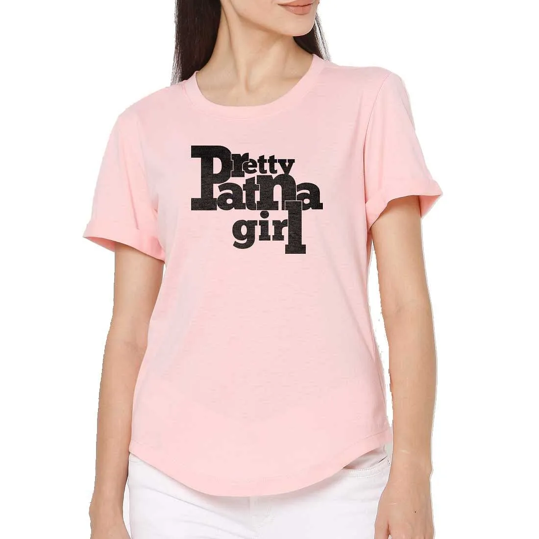 Nutcase Tshirts Women Trendy Your City Themed Tees for Girls Hometown Tshirt Tops - Pretty Patna Girl