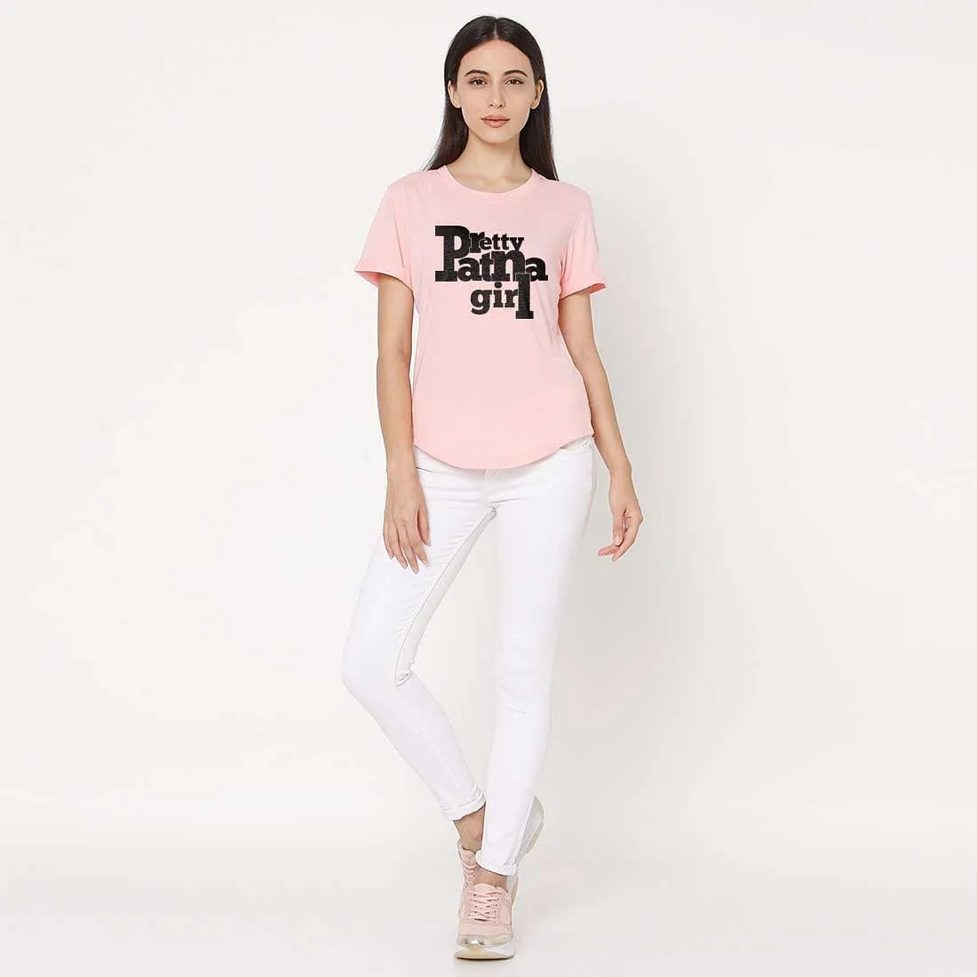 Nutcase Tshirts Women Trendy Your City Themed Tees for Girls Hometown Tshirt Tops - Pretty Patna Girl