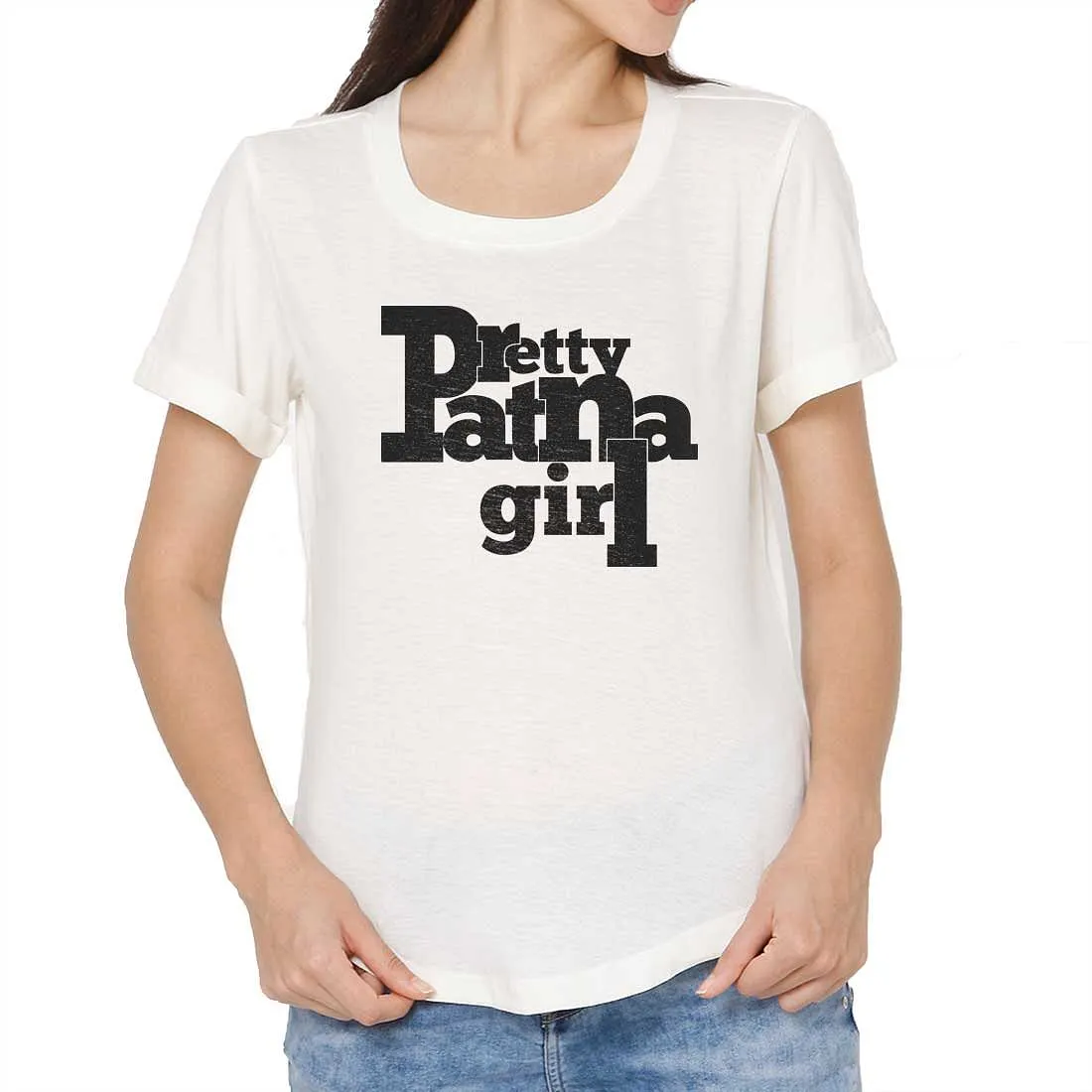 Nutcase Tshirts Women Trendy Your City Themed Tees for Girls Hometown Tshirt Tops - Pretty Patna Girl