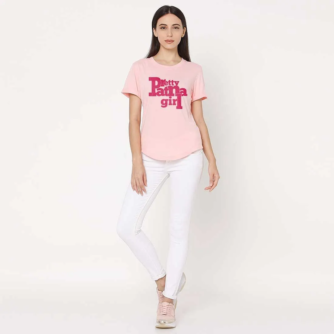 Nutcase Tshirts Women Trendy Your City Themed Tees for Girls Hometown Tshirt Tops - Pretty Patna Girl