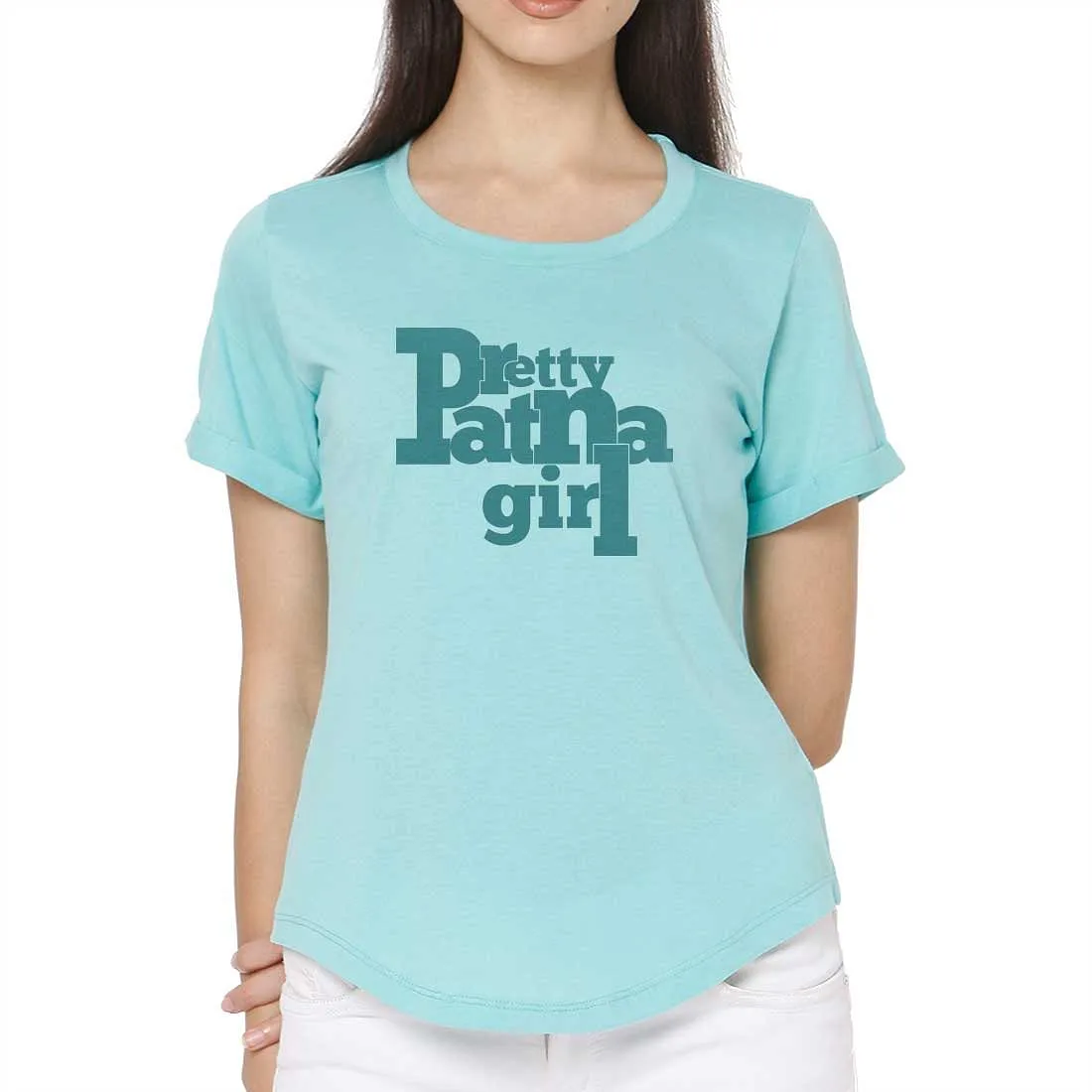 Nutcase Tshirts Women Trendy Your City Themed Tees for Girls Hometown Tshirt Tops - Pretty Patna Girl