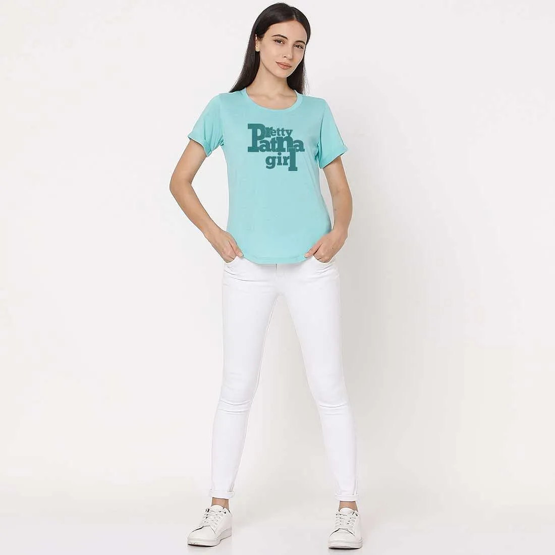 Nutcase Tshirts Women Trendy Your City Themed Tees for Girls Hometown Tshirt Tops - Pretty Patna Girl