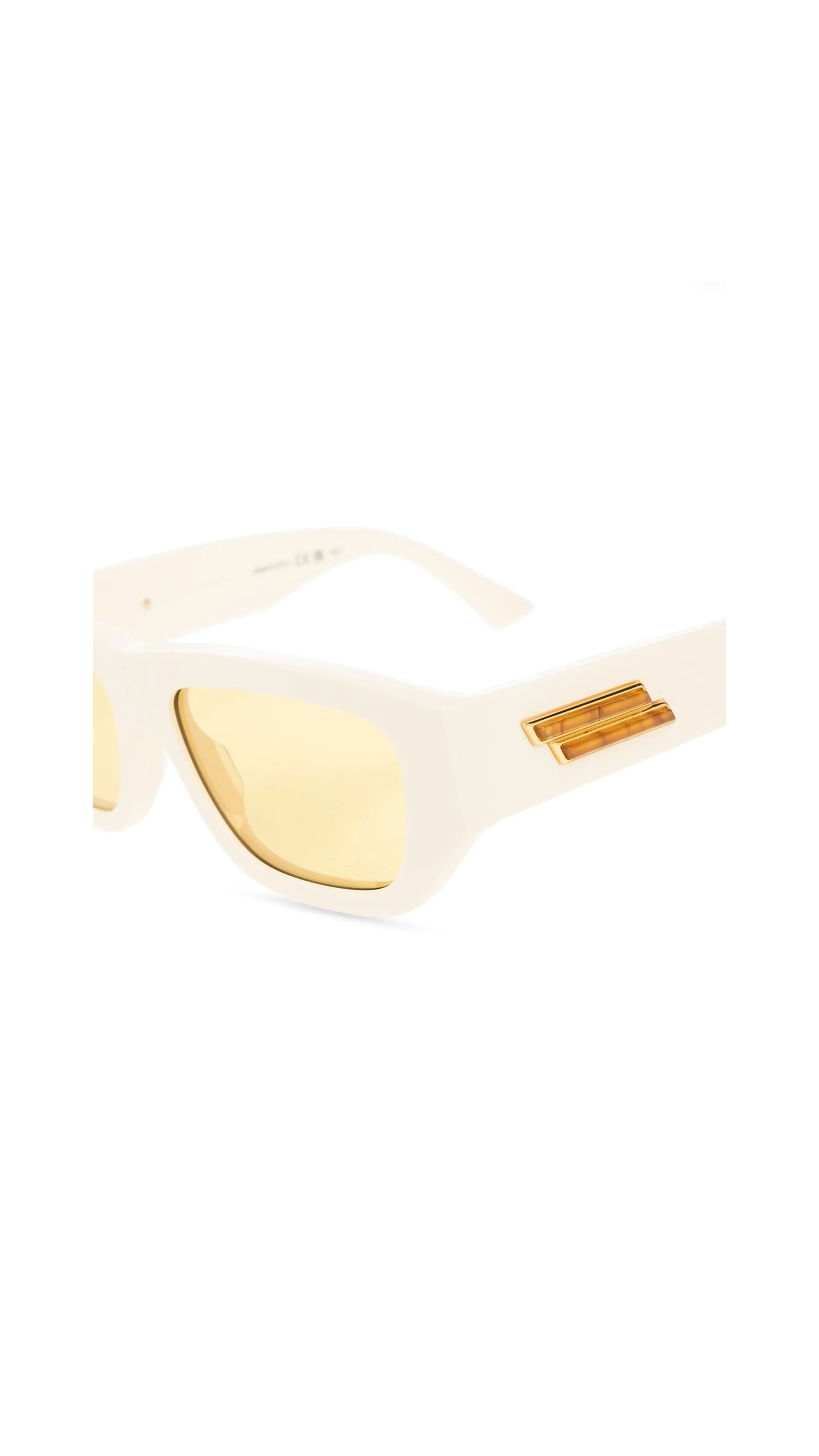 Off-White Rectangular Sunglasses made from Recycled Acetate - Bolt