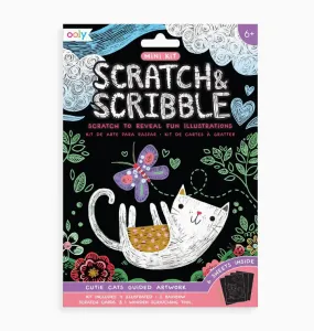 Ooly Mini Scratch & Scribble Art Kit - Cutie Cats