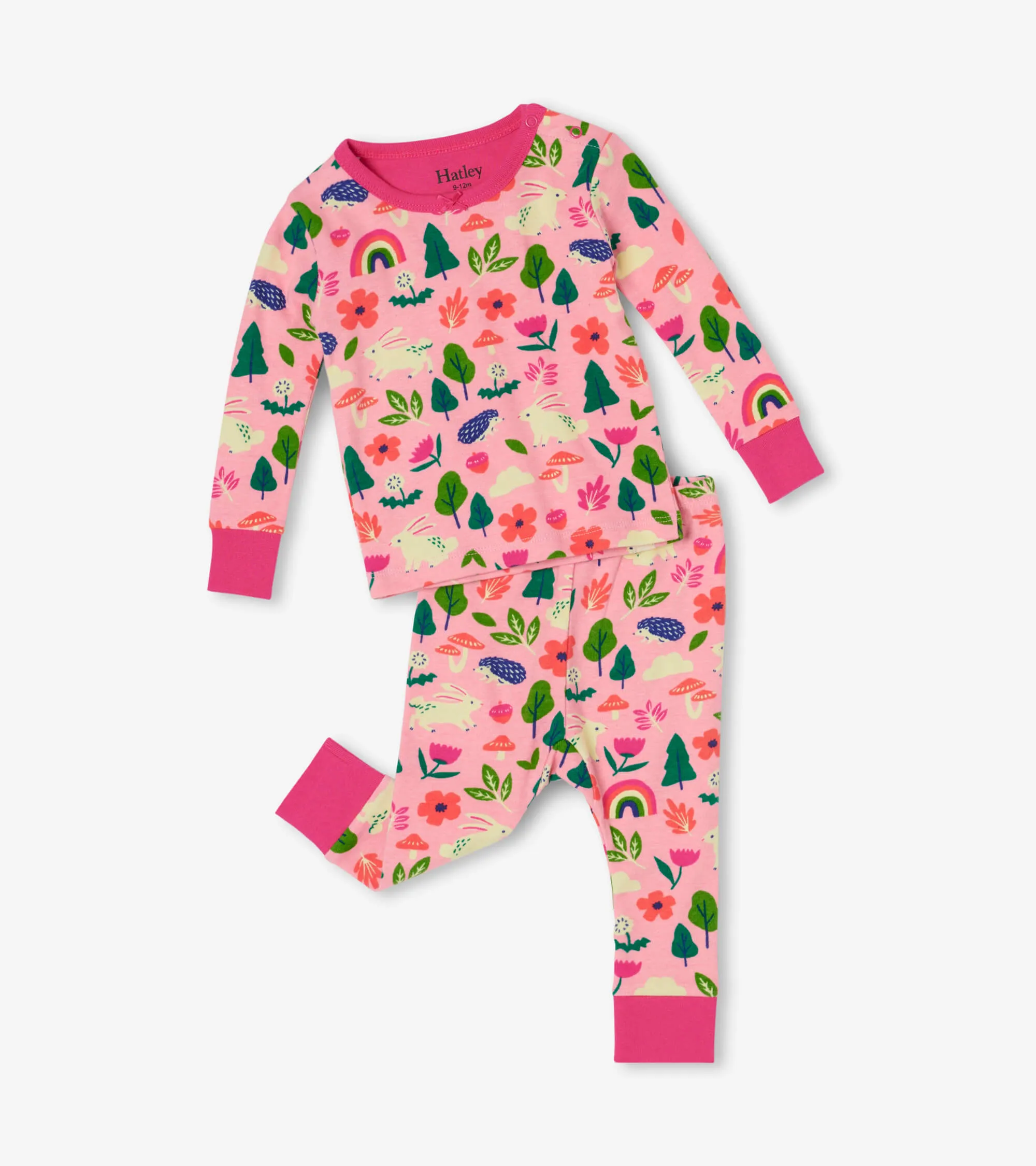 Organic Cotton Baby Pajamas - Forest Theme