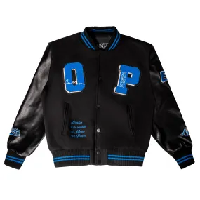 Outlaws Varsity Jacket - Black/Cobalt