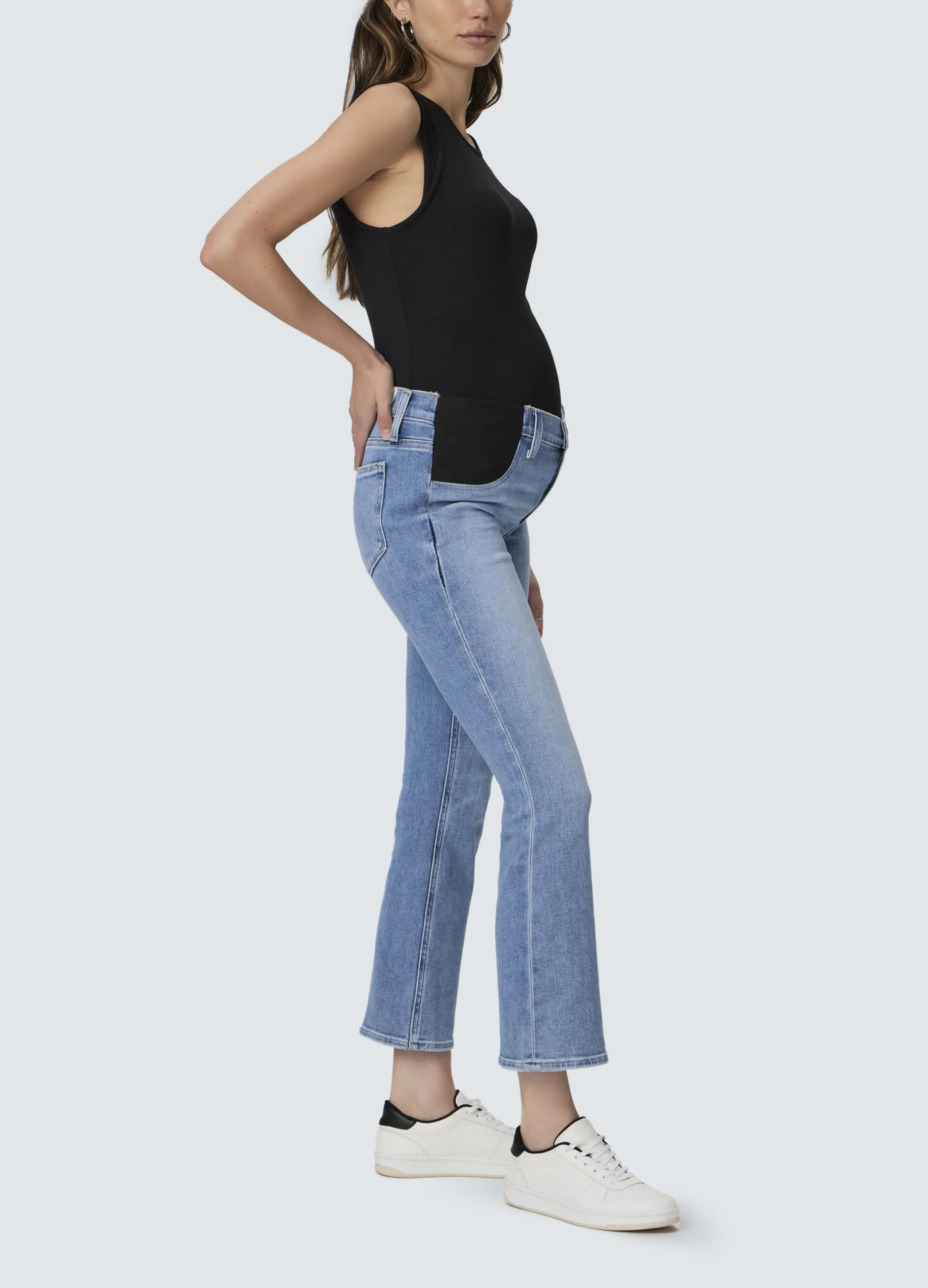 Paige Claudine Ankle Flare Maternity Jeans