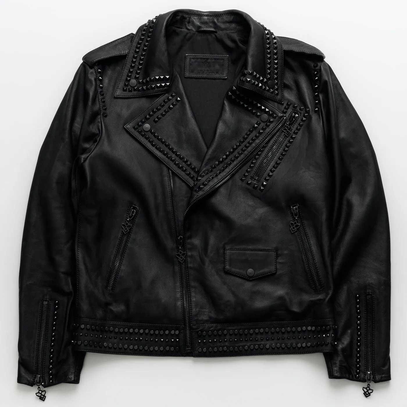 Panther Edition Black Studded Leather Jacket