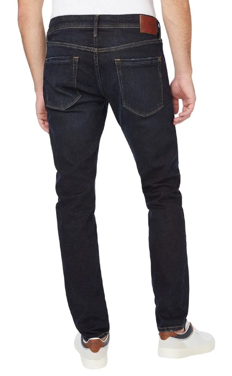 Pepe Jeans Stanley Taper Fit Regular Waist Denim Jeans VS4 Midnight Wiser