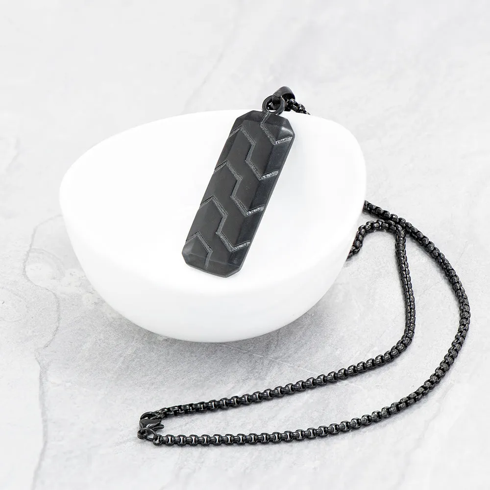 Custom Men's Tyretread Stone Necklace