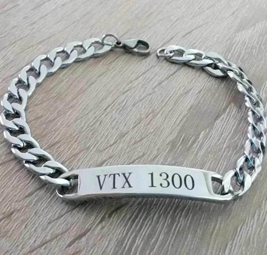 Mens Stainless Steel Customized Bracelet